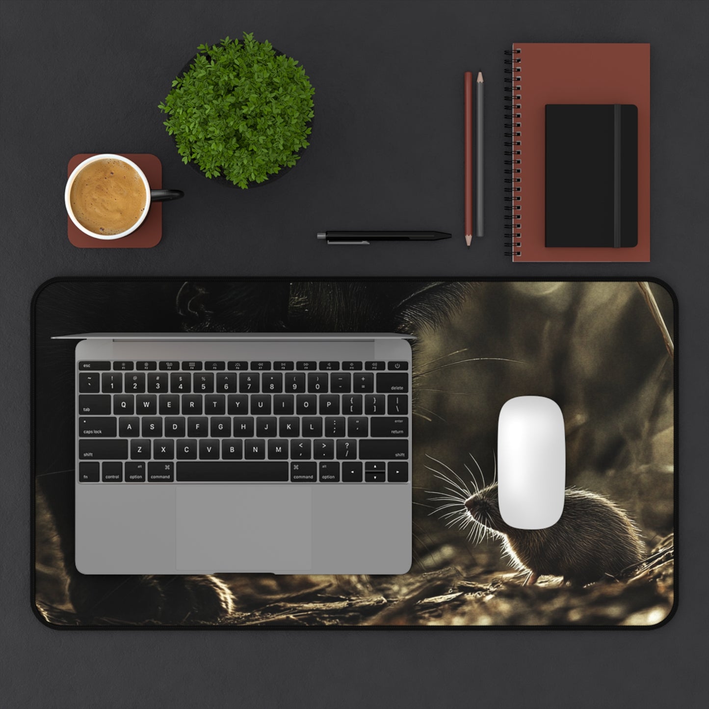 Cat and Mouse Desk Mat - Perfect for Animal Lovers