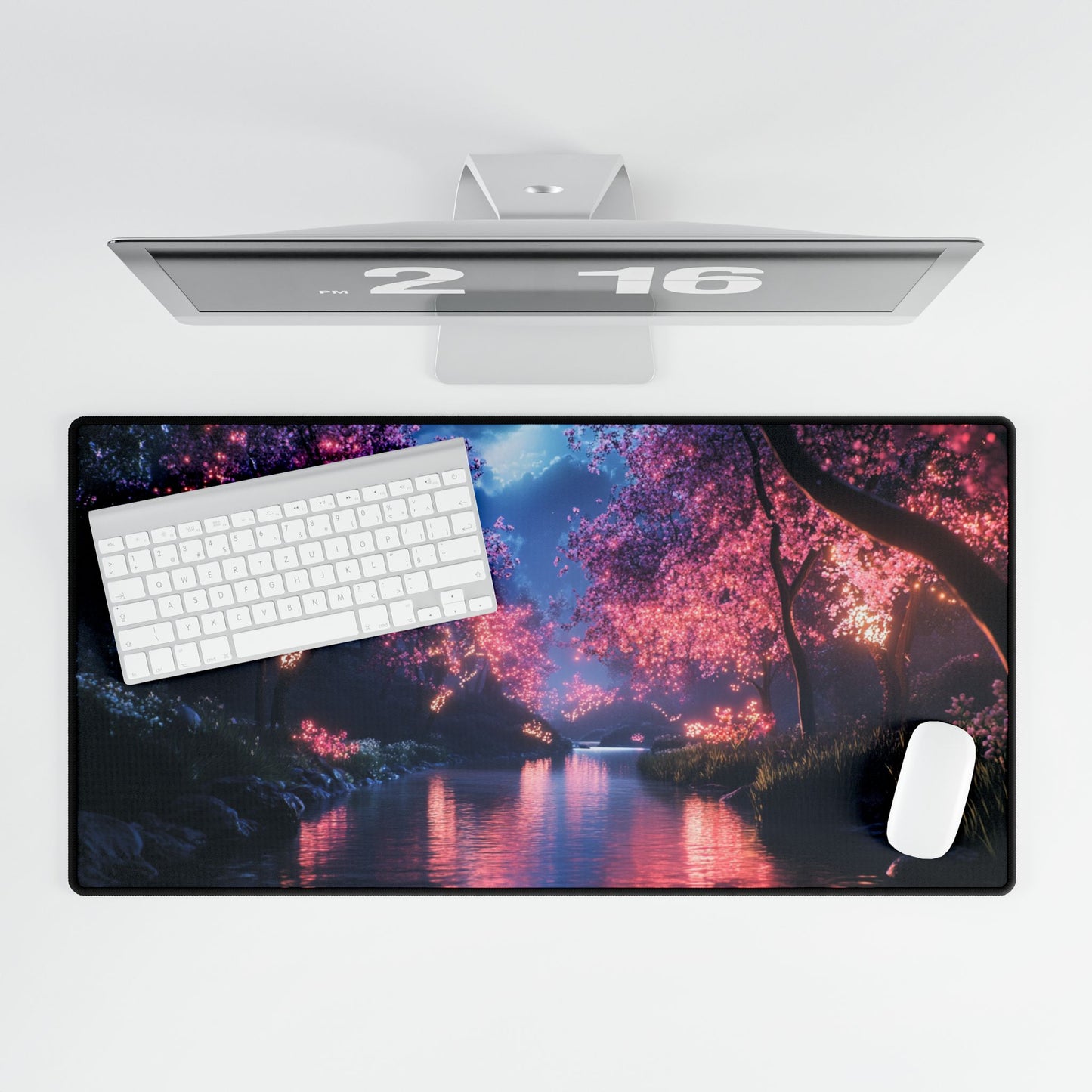 Cherry Blossom Desk Mat, Aesthetic Mouse Pad for Home Office, Gaming Desk Mat, Floral Workspace Decor, Gifts for Nature Lovers