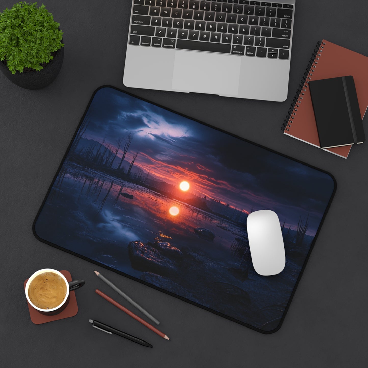 Sunset Desk Mat - Elegant Office Decor & Gift for Nature Lovers