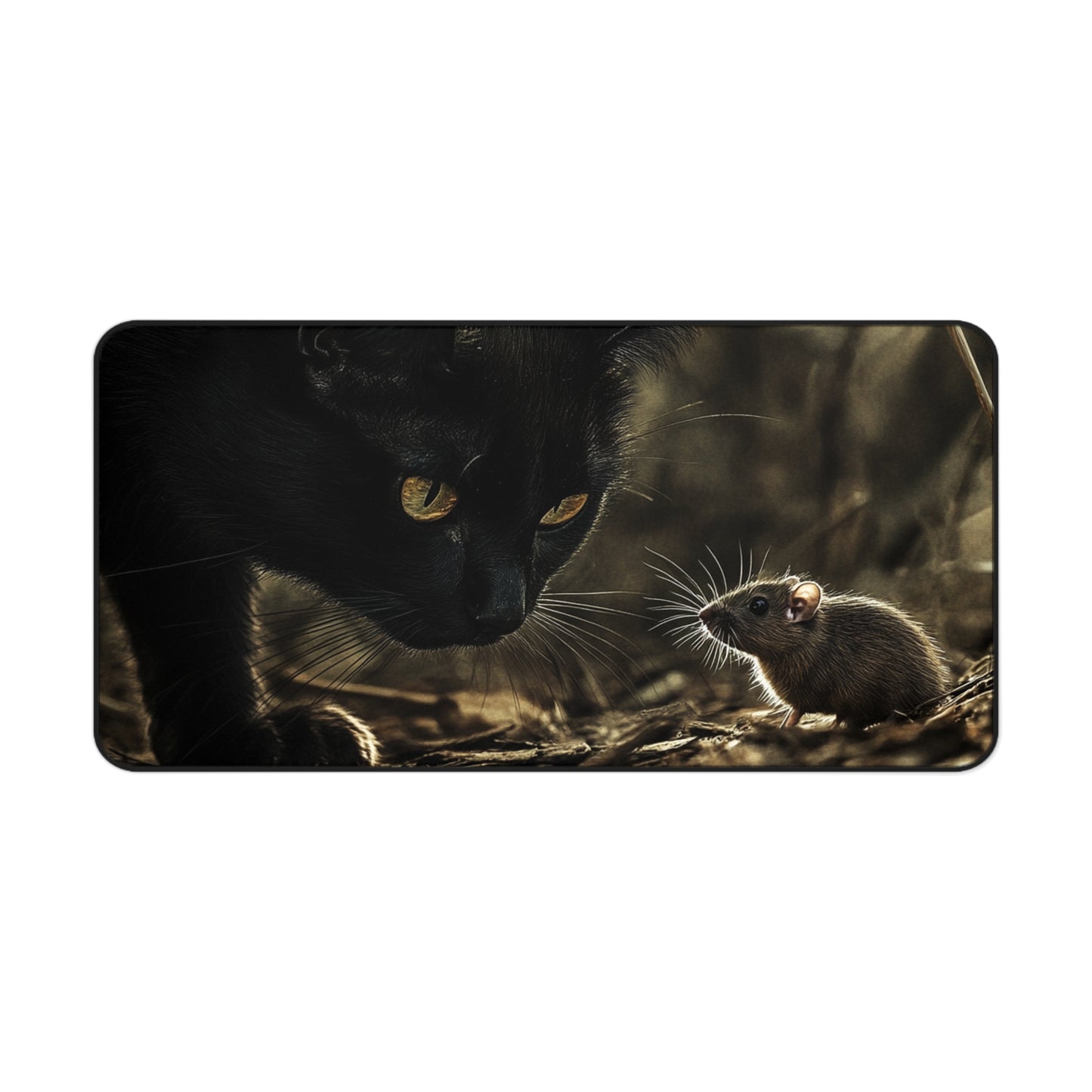 Cat and Mouse Desk Mat - Perfect for Animal Lovers