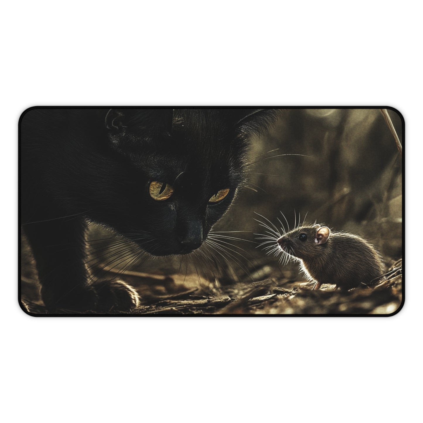 Cat and Mouse Desk Mat - Perfect for Animal Lovers