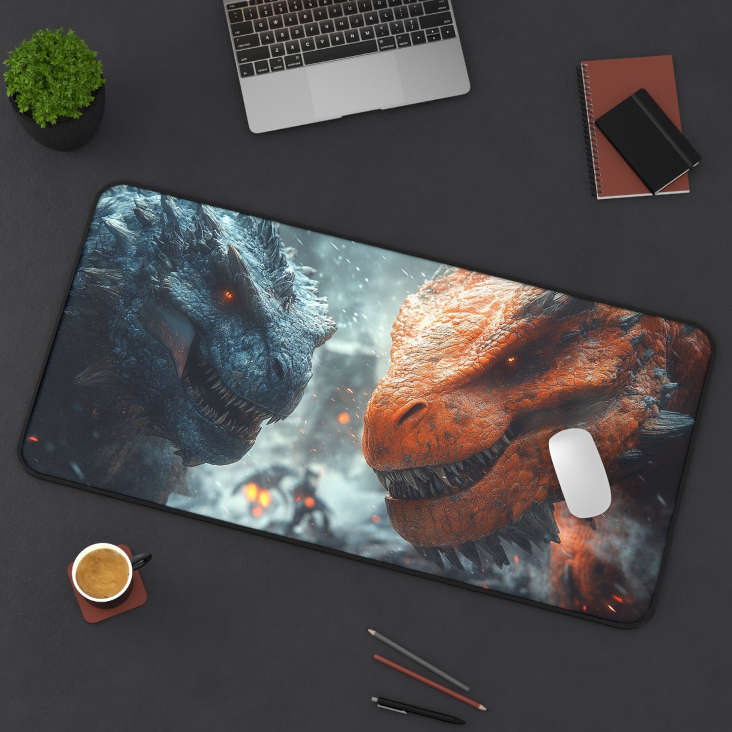 Monster Desk Mat - Gamer Gift, Home Office Decor, Mouse Pad, Geeky Accessories, Unique Desk Accessories, Battle Theme