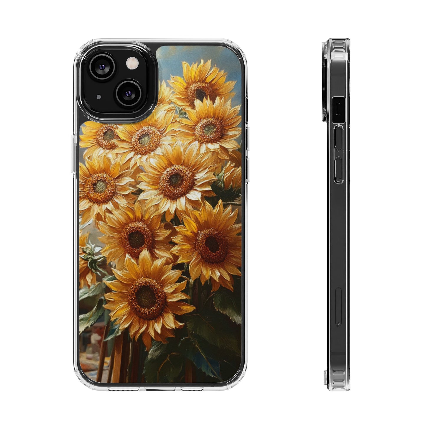 Sunflower Clear Phone Case - Bright Floral Design, Protective Cell Phone Cover, Gift for Her, Summer Vibe, Nature Lover