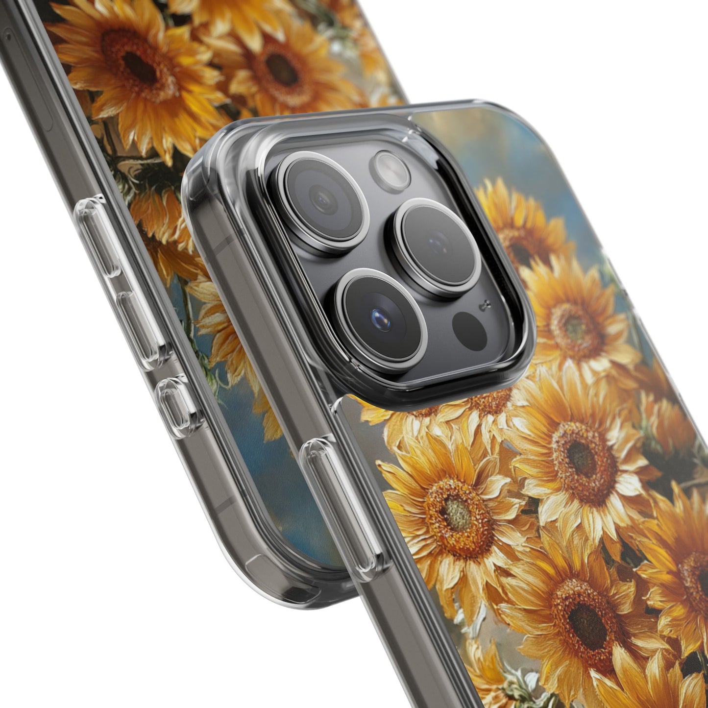 Sunflower Clear Phone Case - Bright Floral Design, Protective Cell Phone Cover, Gift for Her, Summer Vibe, Nature Lover