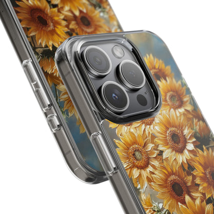 Sunflower Clear Phone Case - Bright Floral Design, Protective Cell Phone Cover, Gift for Her, Summer Vibe, Nature Lover