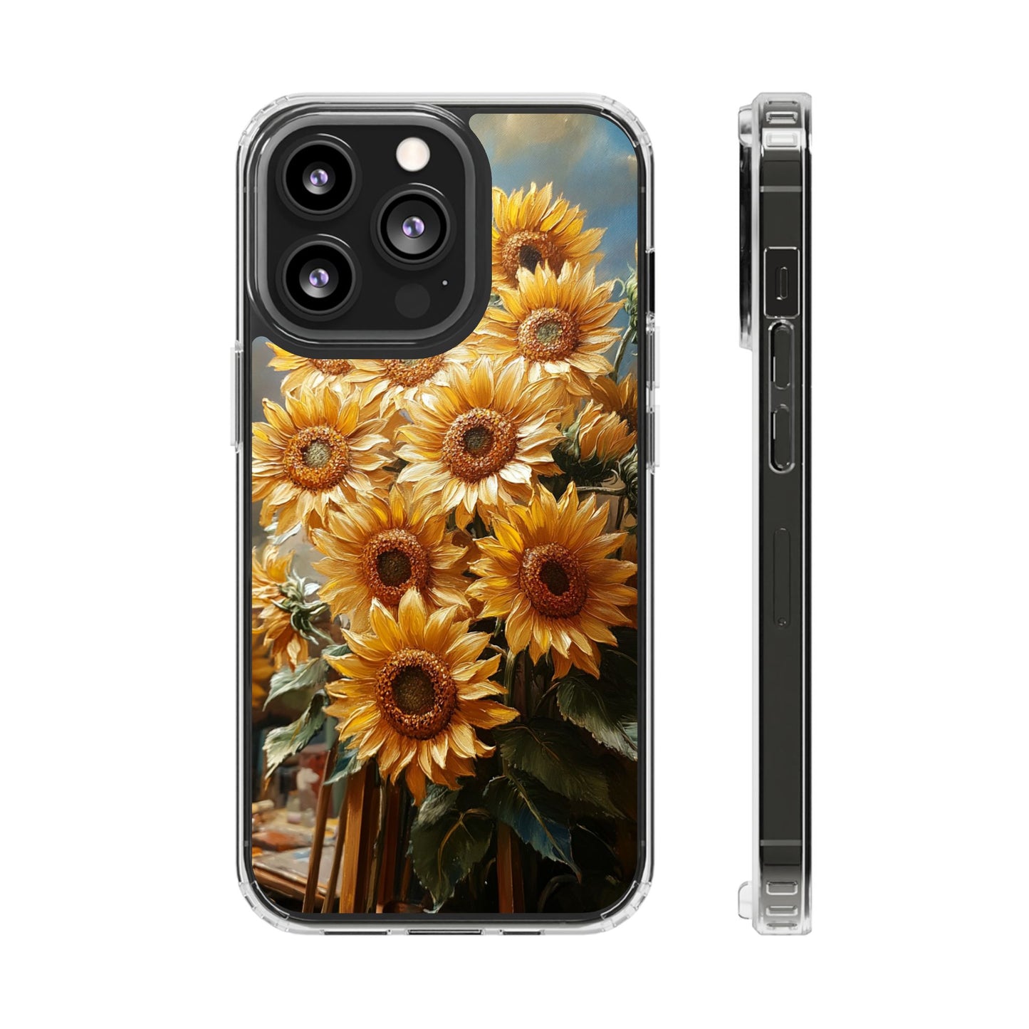 Sunflower Clear Phone Case - Bright Floral Design, Protective Cell Phone Cover, Gift for Her, Summer Vibe, Nature Lover