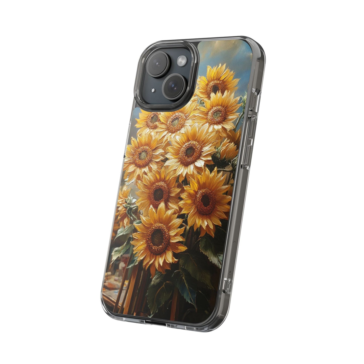 Sunflower Clear Phone Case - Bright Floral Design, Protective Cell Phone Cover, Gift for Her, Summer Vibe, Nature Lover