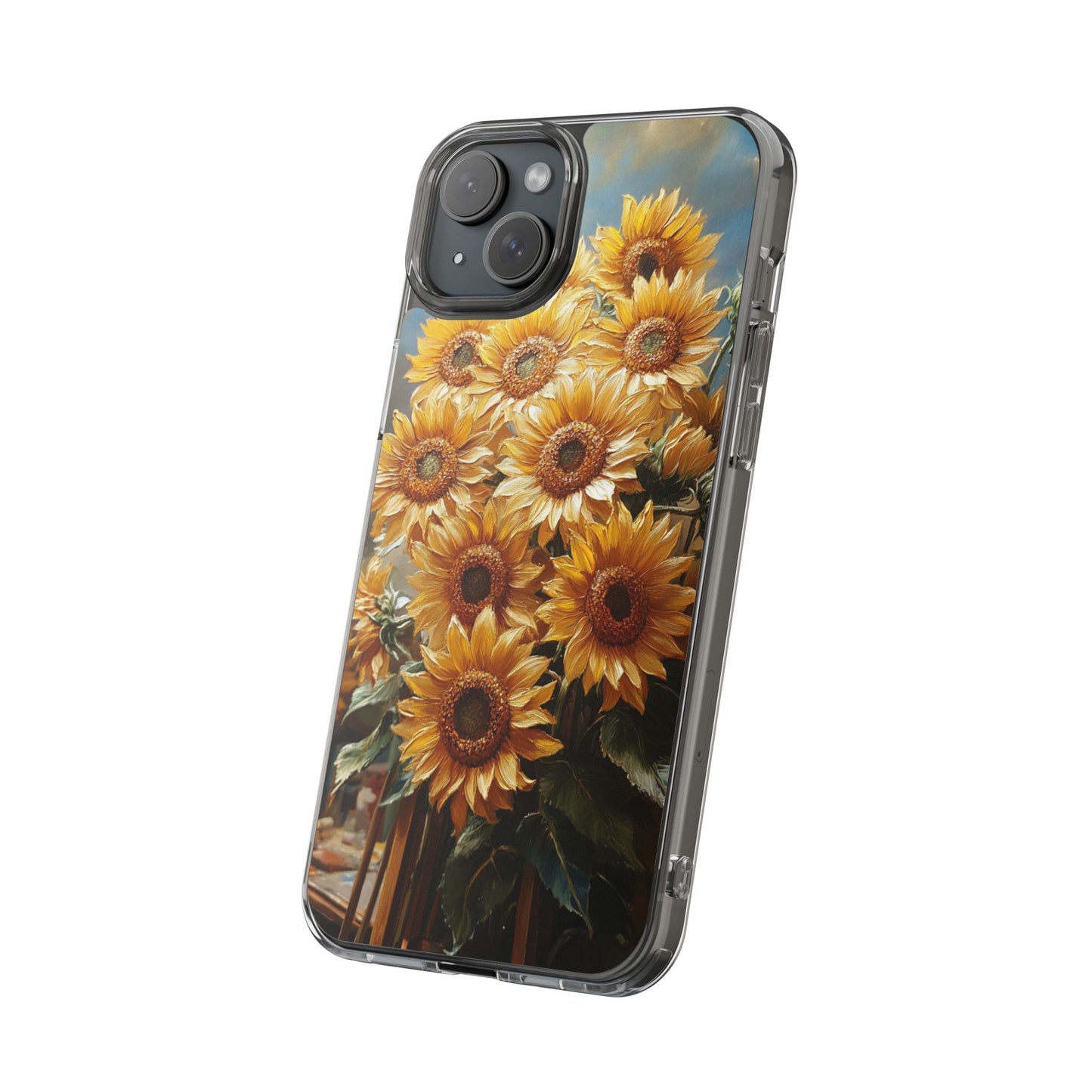 Sunflower Clear Phone Case - Bright Floral Design, Protective Cell Phone Cover, Gift for Her, Summer Vibe, Nature Lover
