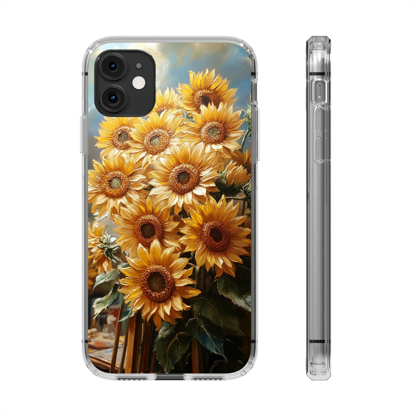 Sunflower Clear Phone Case - Bright Floral Design, Protective Cell Phone Cover, Gift for Her, Summer Vibe, Nature Lover