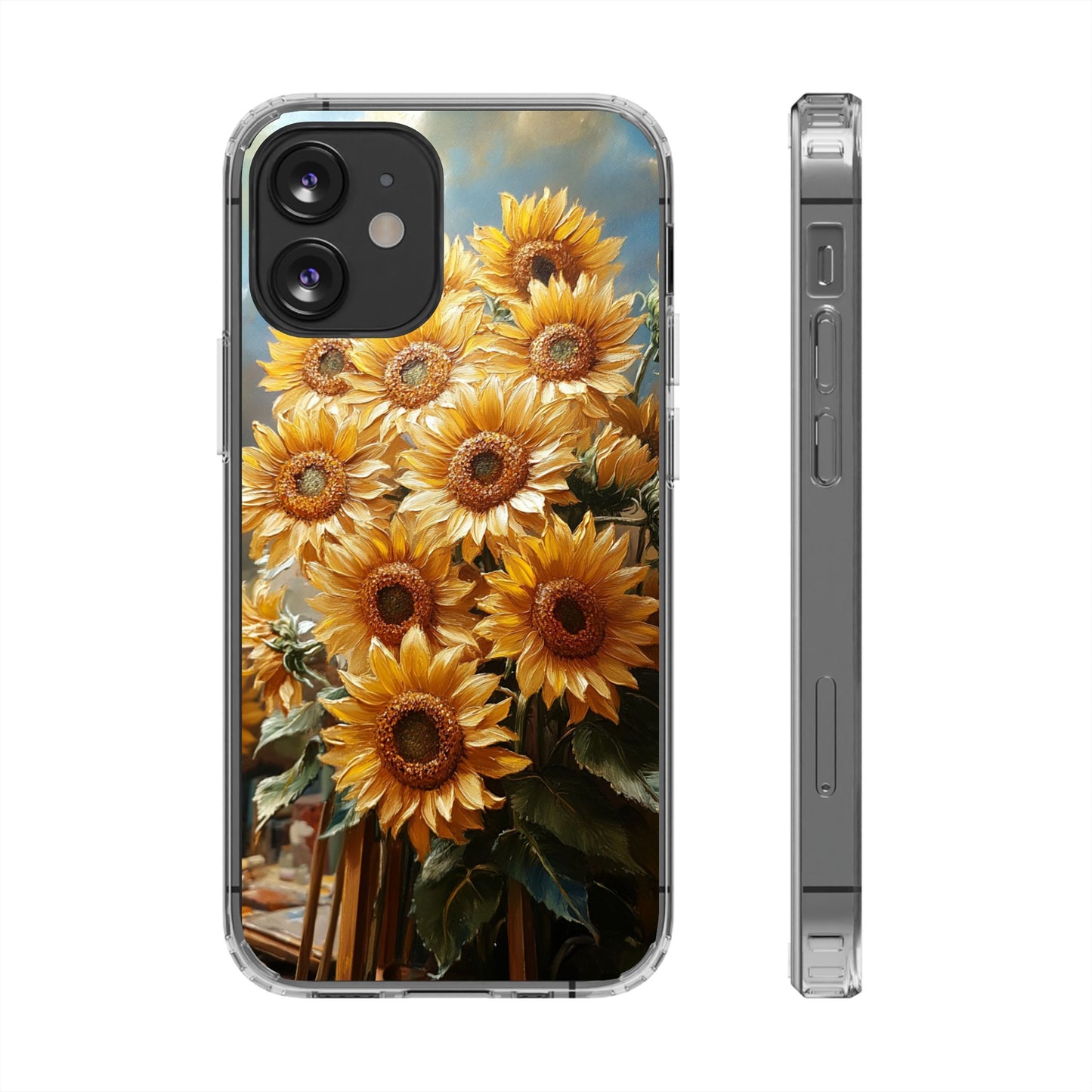 Sunflower Clear Phone Case - Bright Floral Design, Protective Cell Phone Cover, Gift for Her, Summer Vibe, Nature Lover