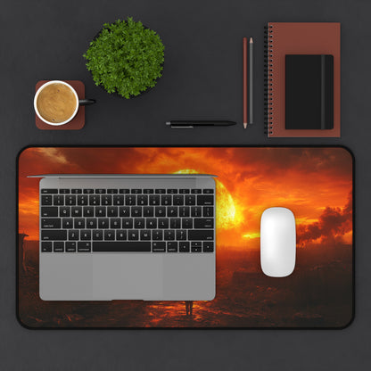 Apocalyptic Sunset  Desk Mat, Gaming Mat, Office Decor, Personalized Gift, Inspirational Home Office Accessory, Unique Desk Pad