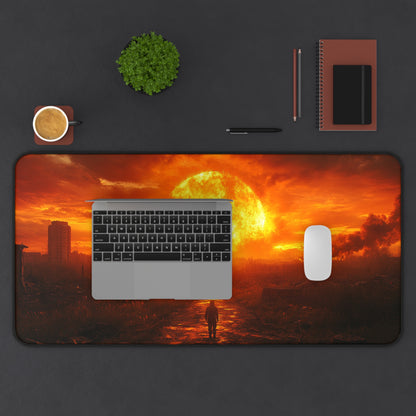 Apocalyptic Sunset  Desk Mat, Gaming Mat, Office Decor, Personalized Gift, Inspirational Home Office Accessory, Unique Desk Pad