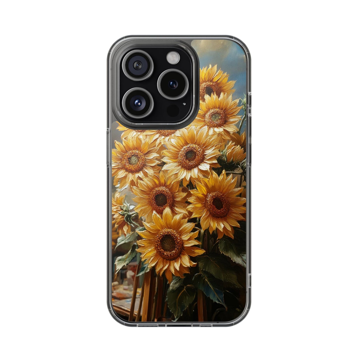 Sunflower Clear Phone Case - Bright Floral Design, Protective Cell Phone Cover, Gift for Her, Summer Vibe, Nature Lover