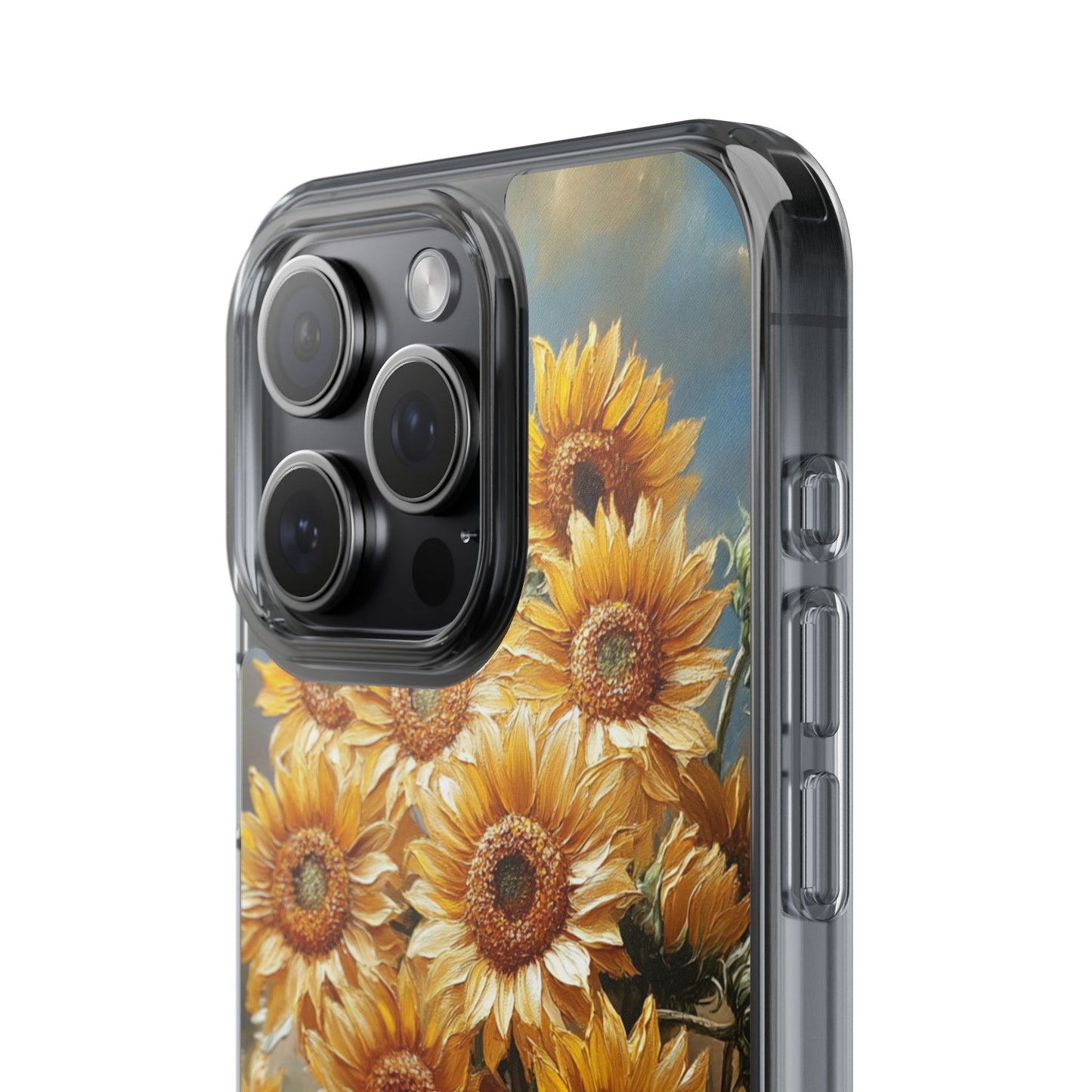 Sunflower Clear Phone Case - Bright Floral Design, Protective Cell Phone Cover, Gift for Her, Summer Vibe, Nature Lover