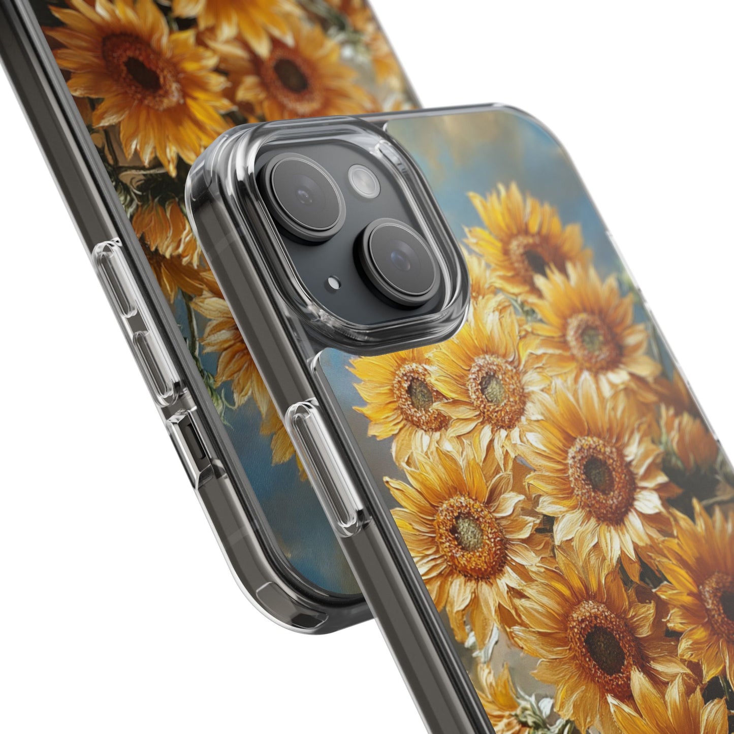 Sunflower Clear Phone Case - Bright Floral Design, Protective Cell Phone Cover, Gift for Her, Summer Vibe, Nature Lover