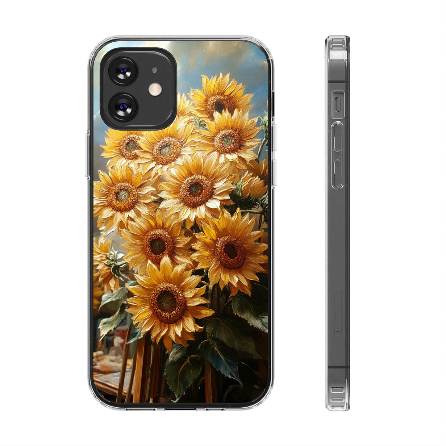 Sunflower Clear Phone Case - Bright Floral Design, Protective Cell Phone Cover, Gift for Her, Summer Vibe, Nature Lover