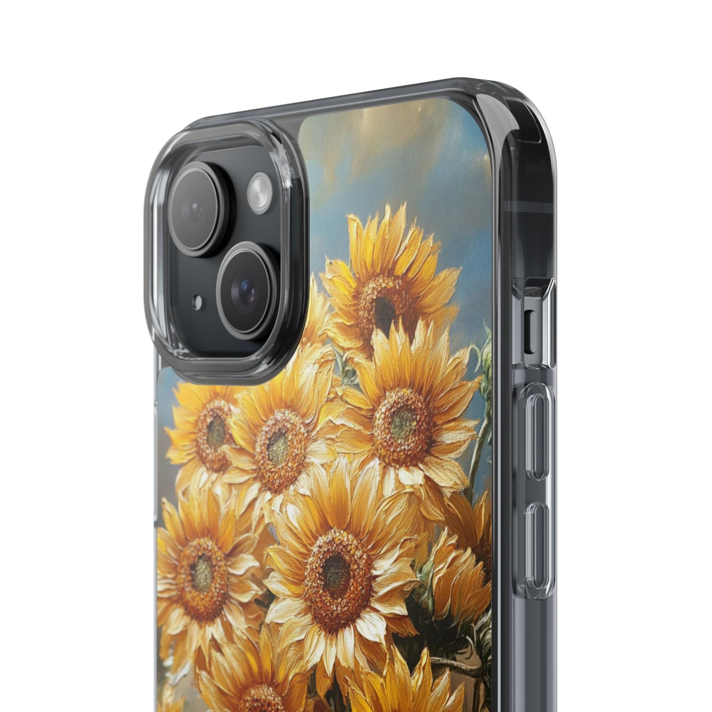 Sunflower Clear Phone Case - Bright Floral Design, Protective Cell Phone Cover, Gift for Her, Summer Vibe, Nature Lover