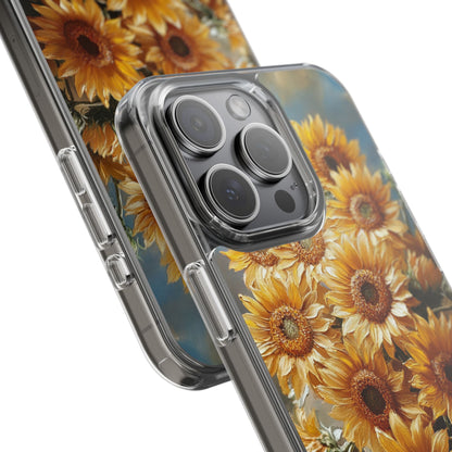 Sunflower Clear Phone Case - Bright Floral Design, Protective Cell Phone Cover, Gift for Her, Summer Vibe, Nature Lover