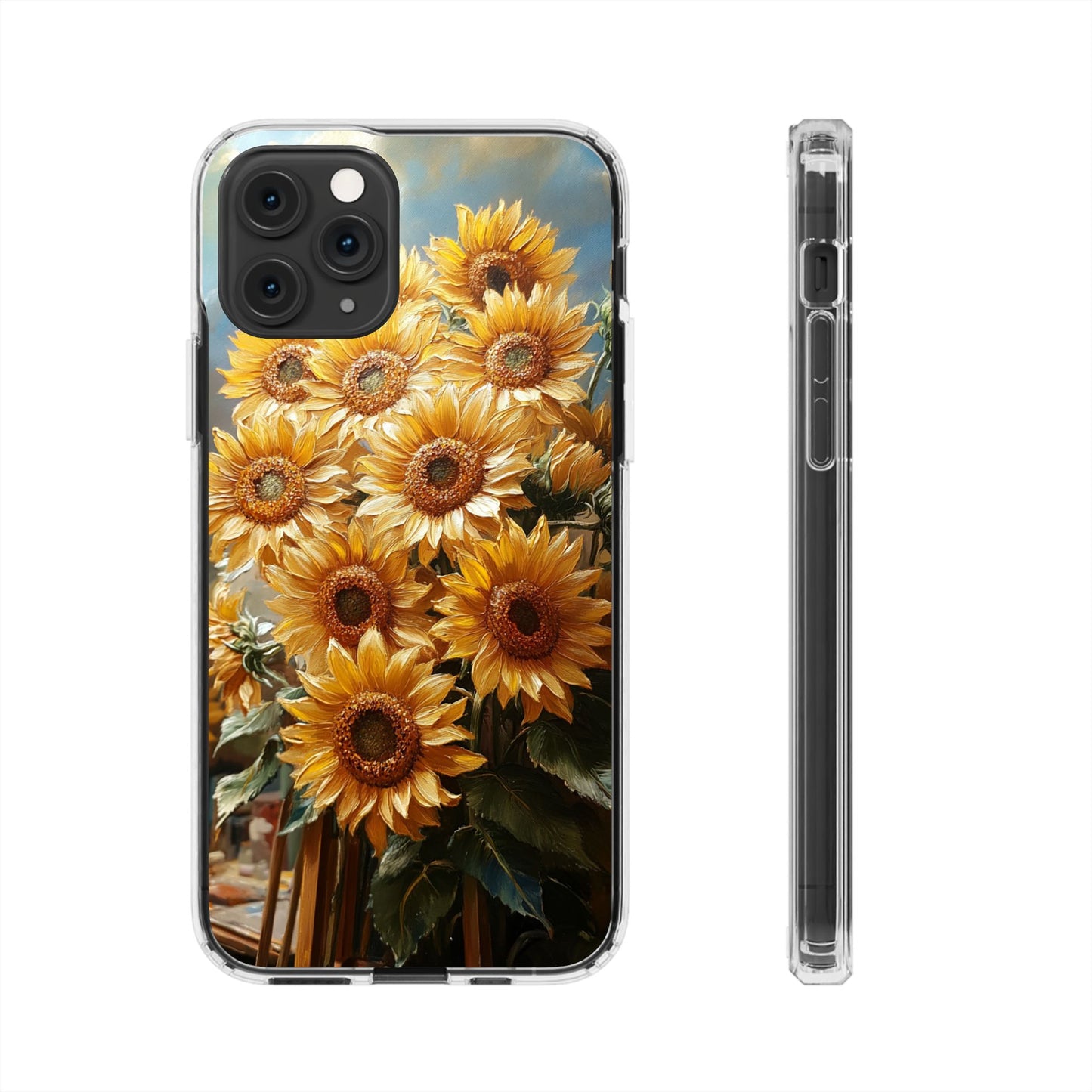 Sunflower Clear Phone Case - Bright Floral Design, Protective Cell Phone Cover, Gift for Her, Summer Vibe, Nature Lover