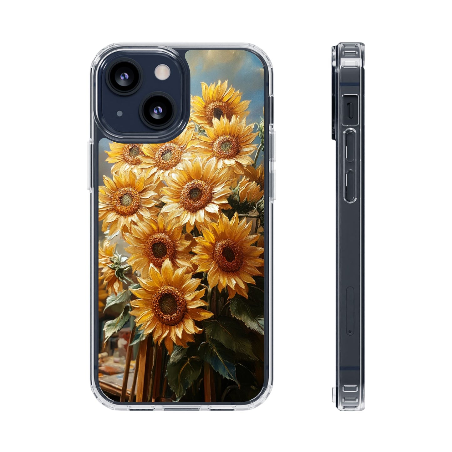 Sunflower Clear Phone Case - Bright Floral Design, Protective Cell Phone Cover, Gift for Her, Summer Vibe, Nature Lover