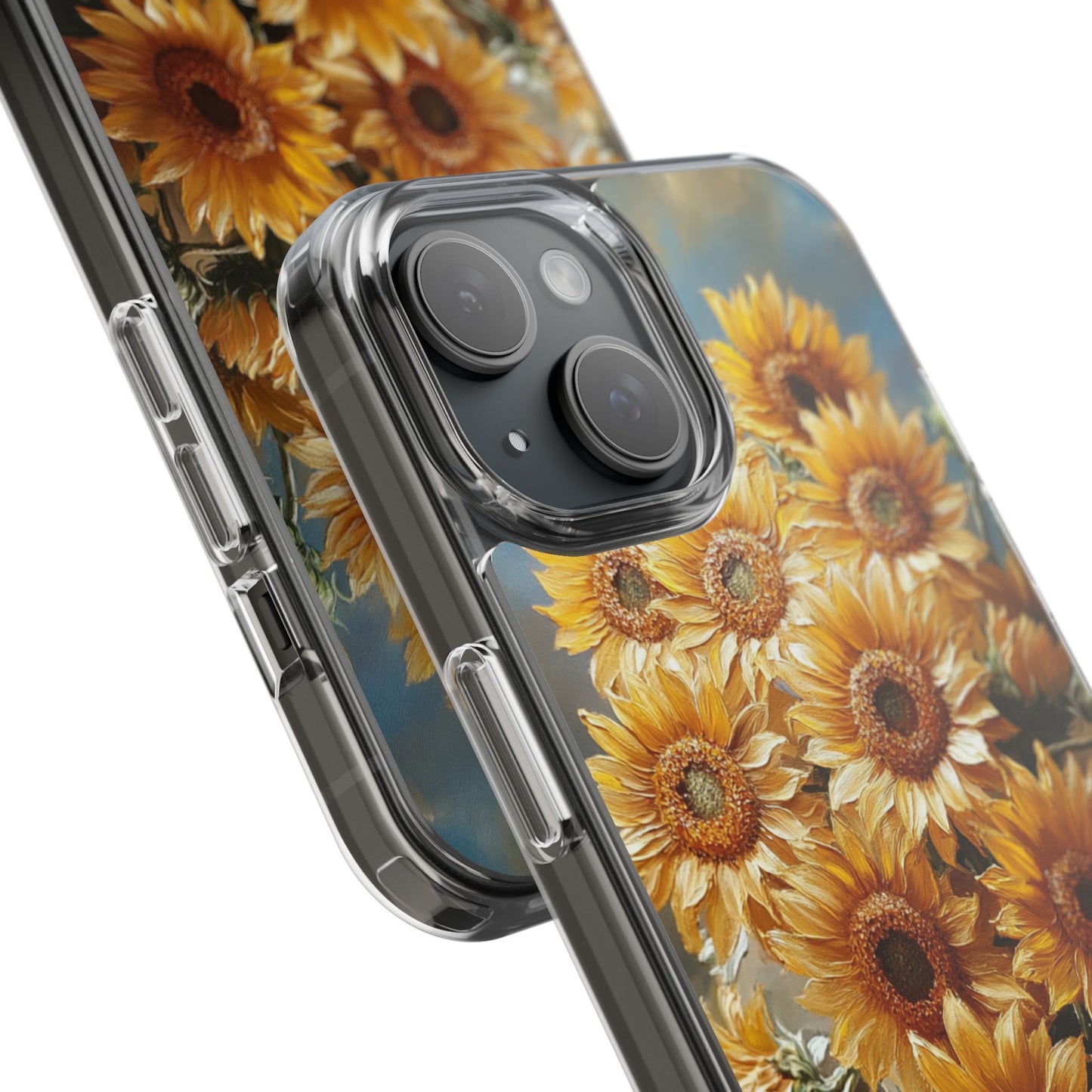 Sunflower Clear Phone Case - Bright Floral Design, Protective Cell Phone Cover, Gift for Her, Summer Vibe, Nature Lover