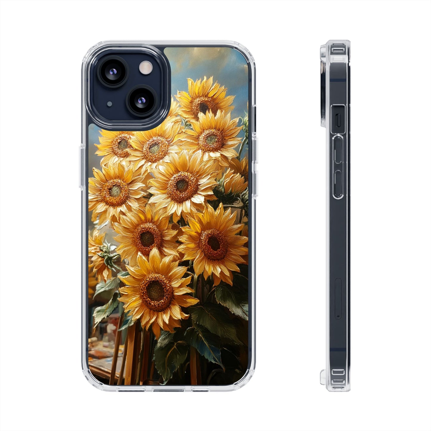 Sunflower Clear Phone Case - Bright Floral Design, Protective Cell Phone Cover, Gift for Her, Summer Vibe, Nature Lover