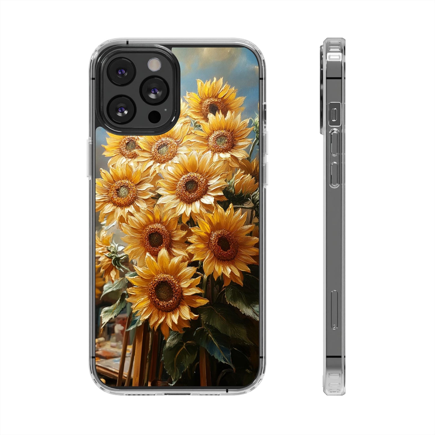 Sunflower Clear Phone Case - Bright Floral Design, Protective Cell Phone Cover, Gift for Her, Summer Vibe, Nature Lover