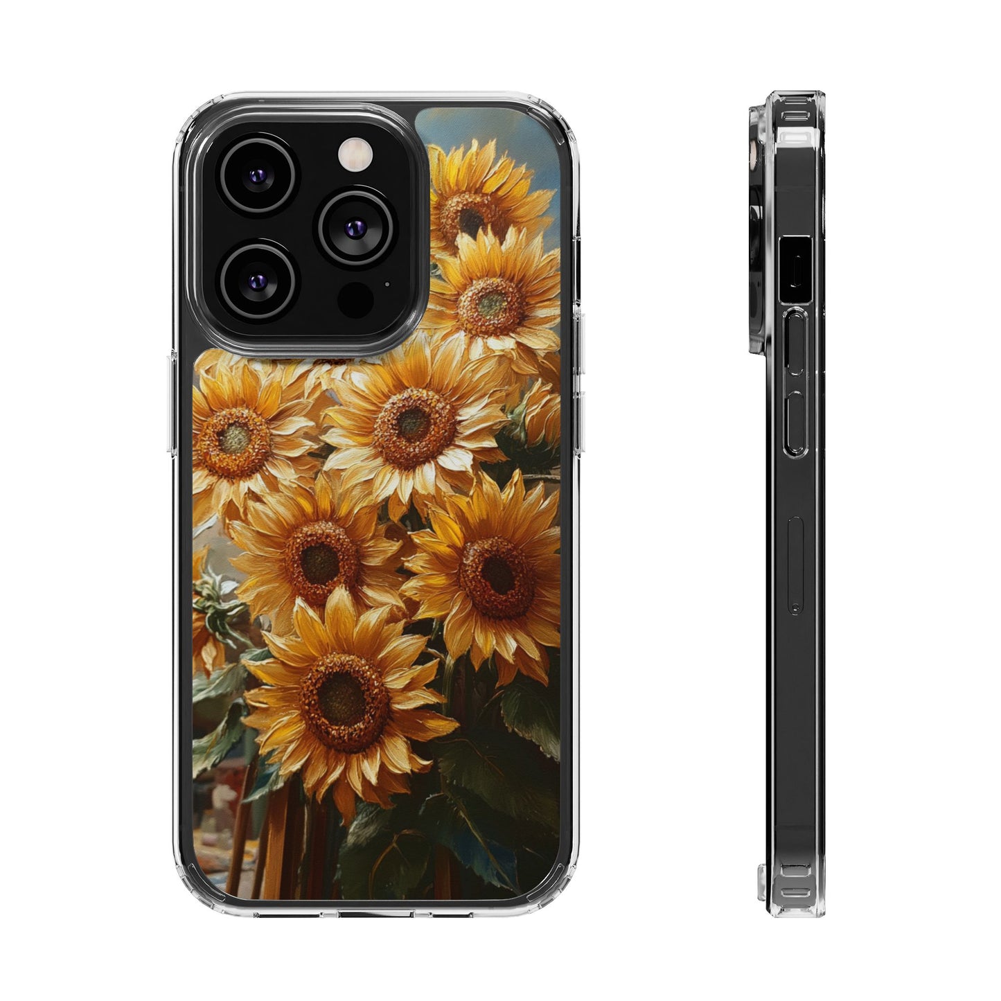 Sunflower Clear Phone Case - Bright Floral Design, Protective Cell Phone Cover, Gift for Her, Summer Vibe, Nature Lover