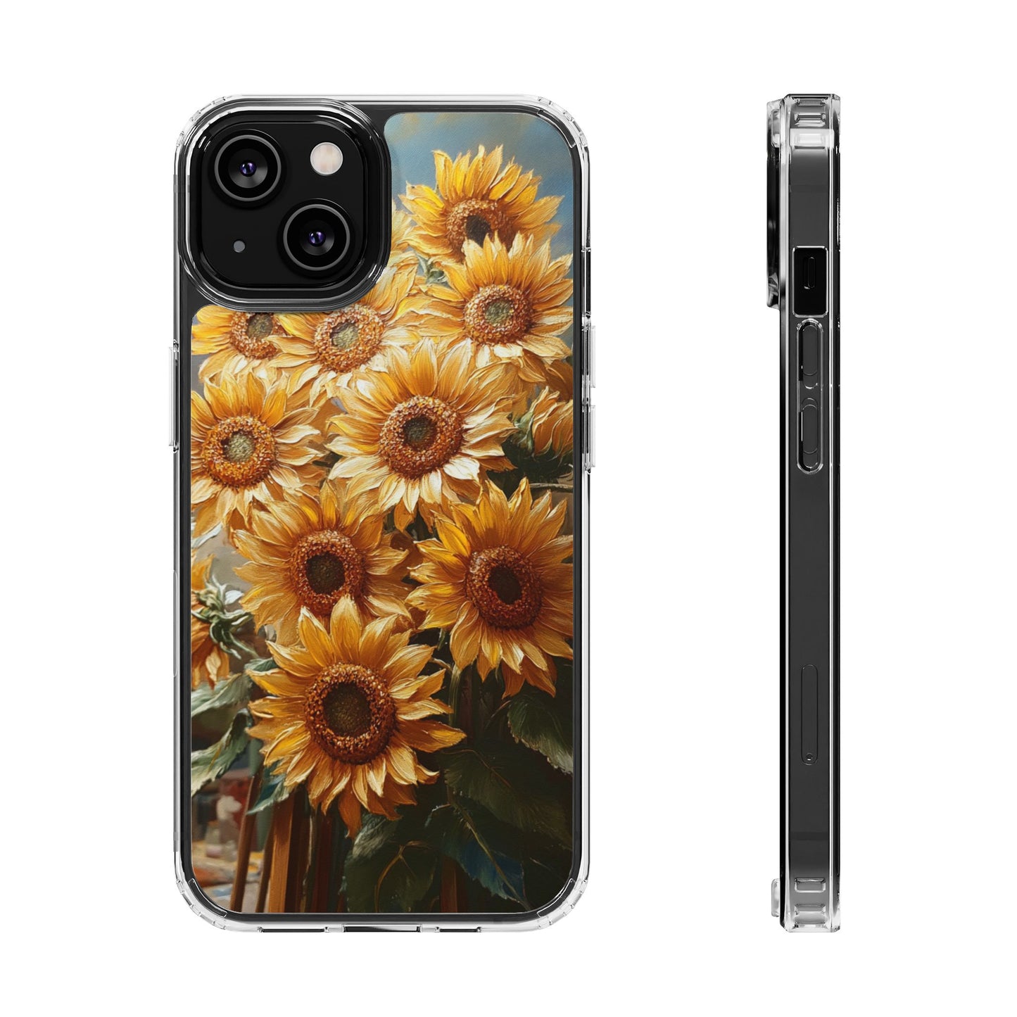 Sunflower Clear Phone Case - Bright Floral Design, Protective Cell Phone Cover, Gift for Her, Summer Vibe, Nature Lover