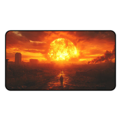 Apocalyptic Sunset  Desk Mat, Gaming Mat, Office Decor, Personalized Gift, Inspirational Home Office Accessory, Unique Desk Pad